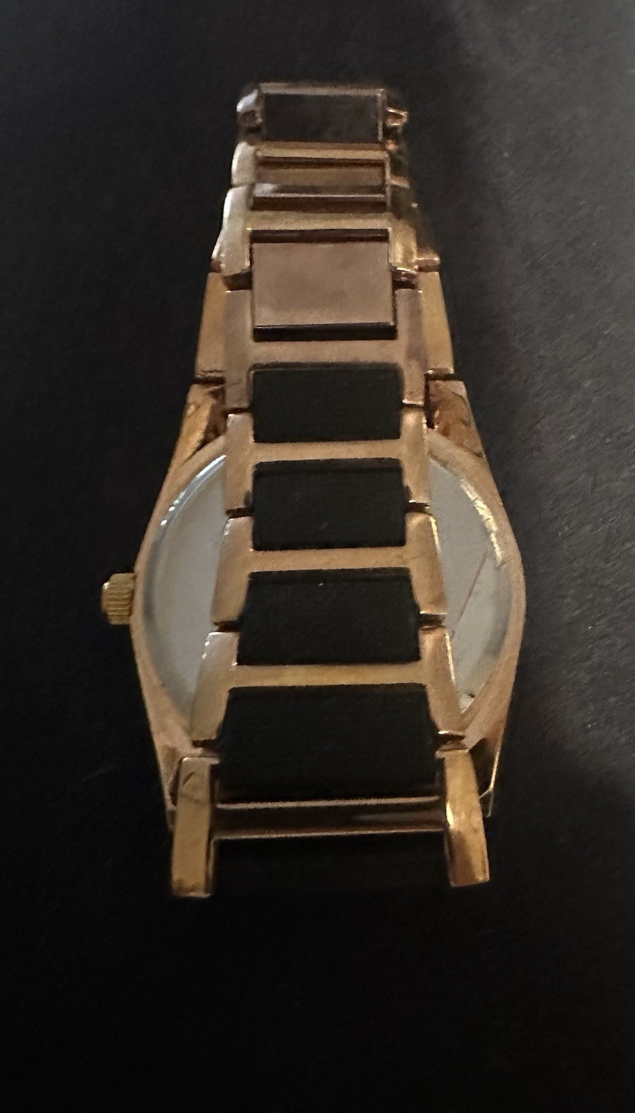 Joan Rivers Classics Women’s Quartz Analog Gold-Tone Bracelet Watch Black Dial