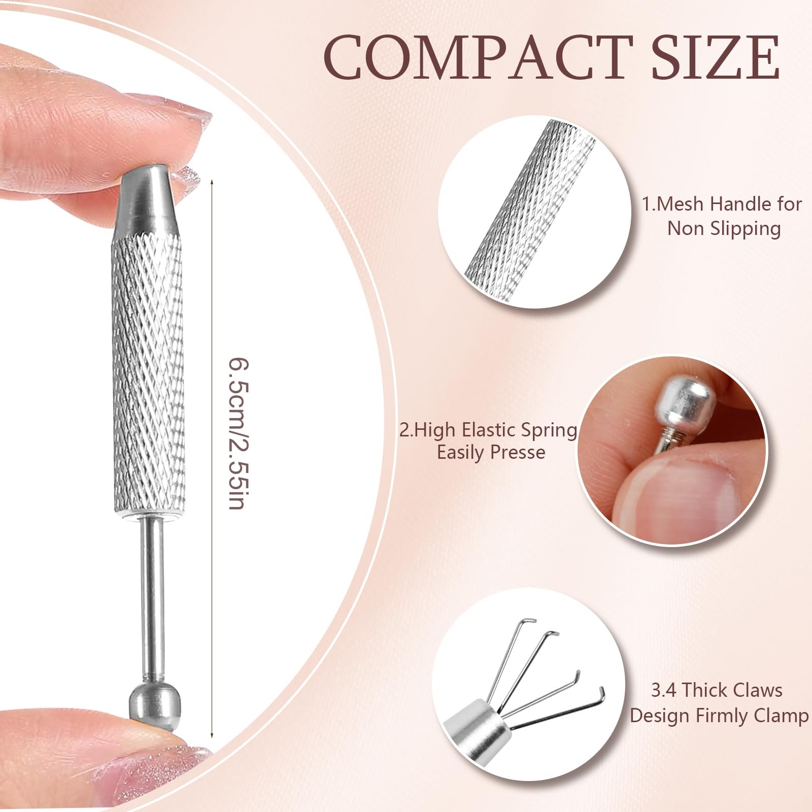 2 PCS Piercing Ball Grabber Tool for Changing Jewelry, Stianless Steel Flat B…