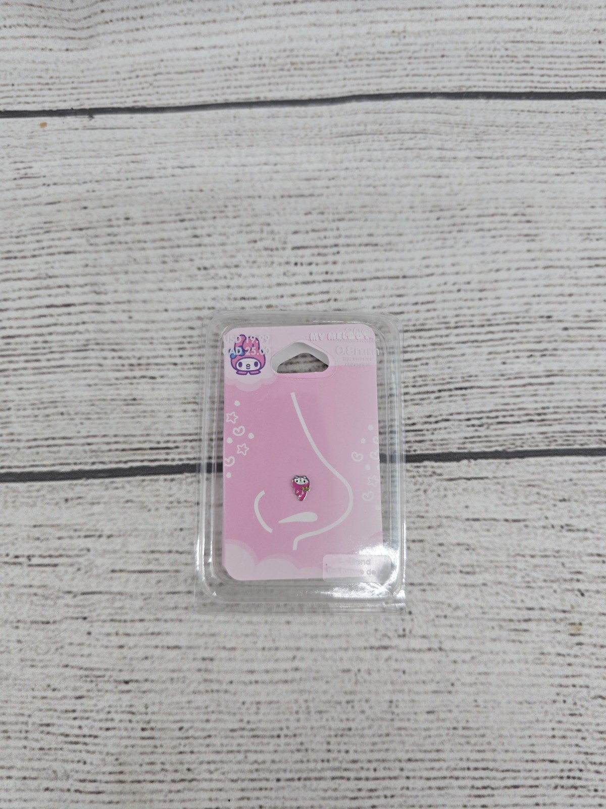 Hello Kitty My Melody Nose Stud L Shape 20g Stainless Steel NeW
