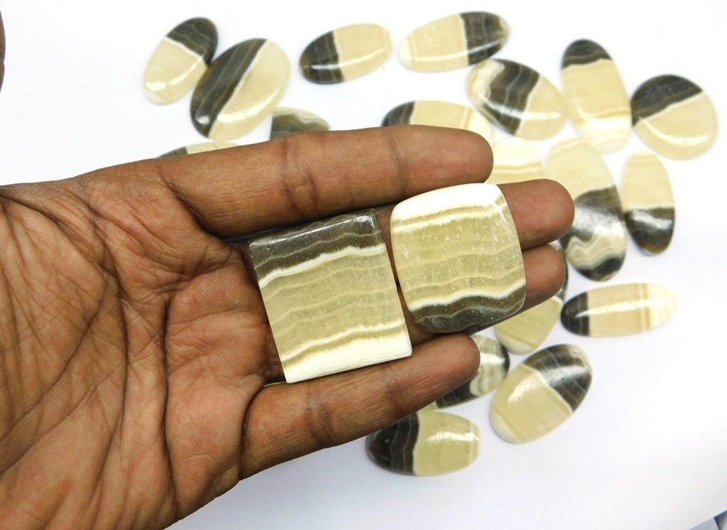 Natural Zebra Onyx Gemstone For Earring, Pendant, Necklace Jewelry Making 71317