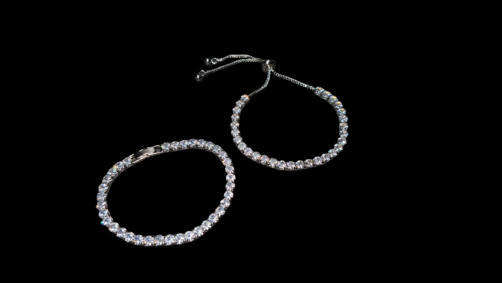 Luxury shiny full Zircon women’s bracelet 2 piece set elegant party wedding set