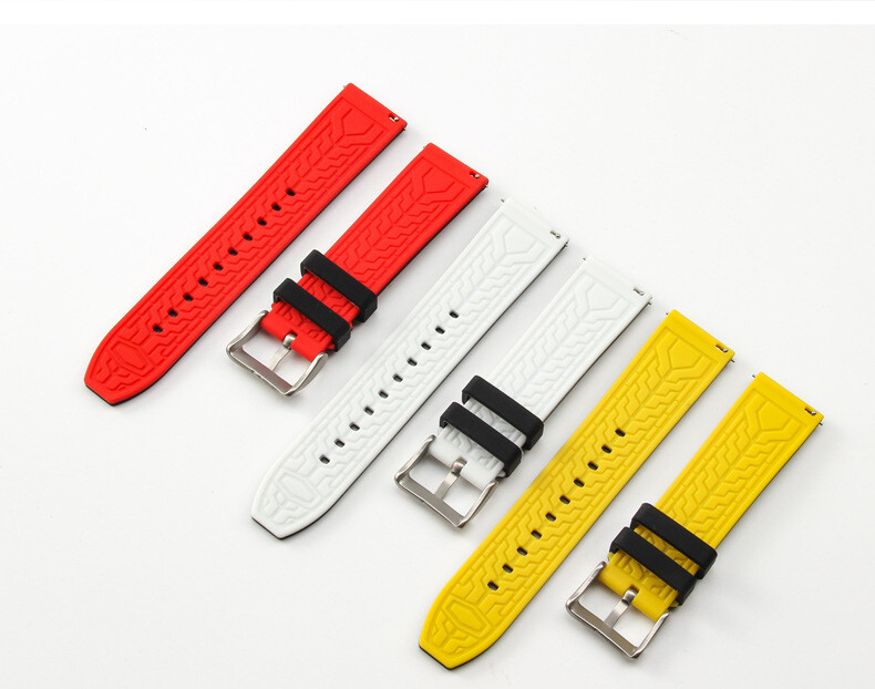High Quality Rubber Silicone Watch Strap Men’s Waterproof Wristband 20 22 24mm