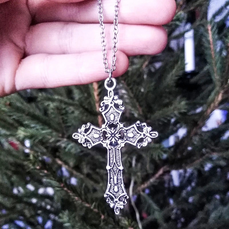 Fashion Christian Necklaces for Women Wen Gift Vintage Gothic for Cross Pendant