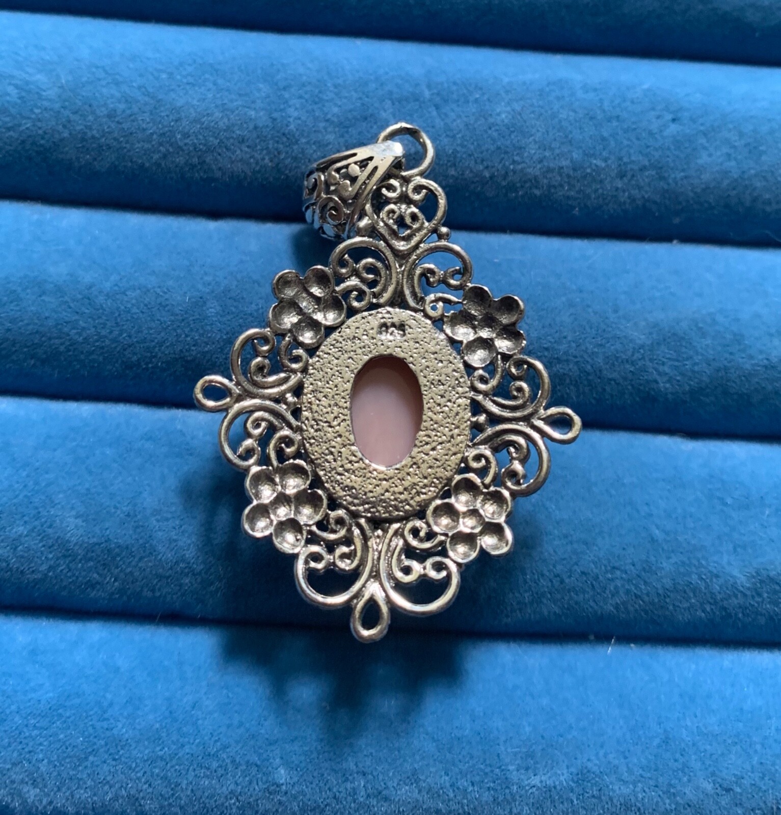 BALI LEGACY Pink Opal Carved Pendant in Sterling Silver – 9.0 ctw.