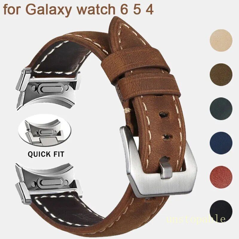 Quick Fit Leather Band Strap For Samsung Galaxy Watch 6 40/44mm Classic 43/47mm