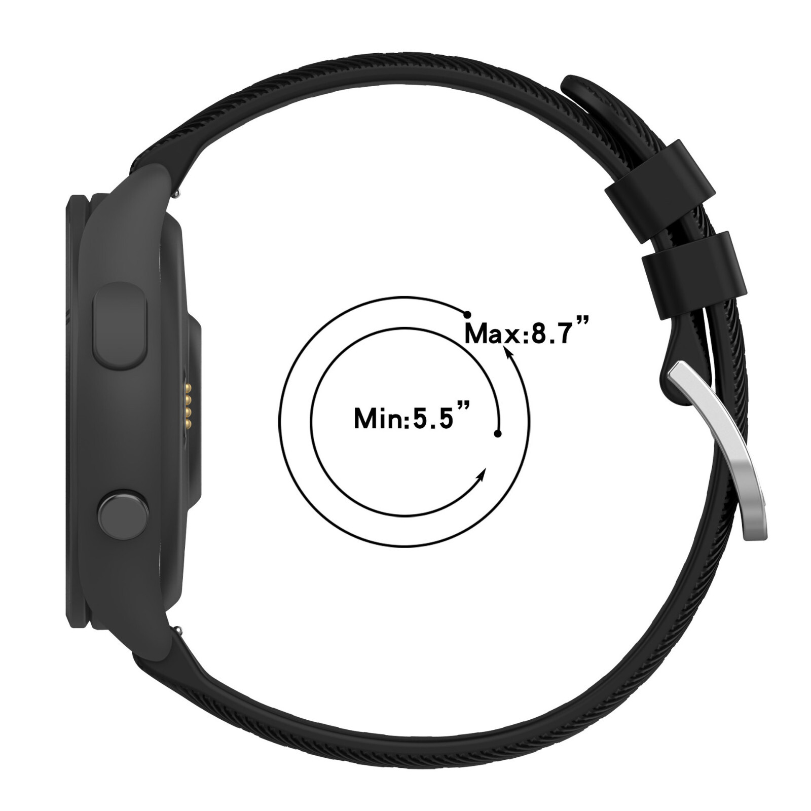 18mm Quick Release Silicone Strap Watch Band for Garmin Watch Venu 3S / 2S