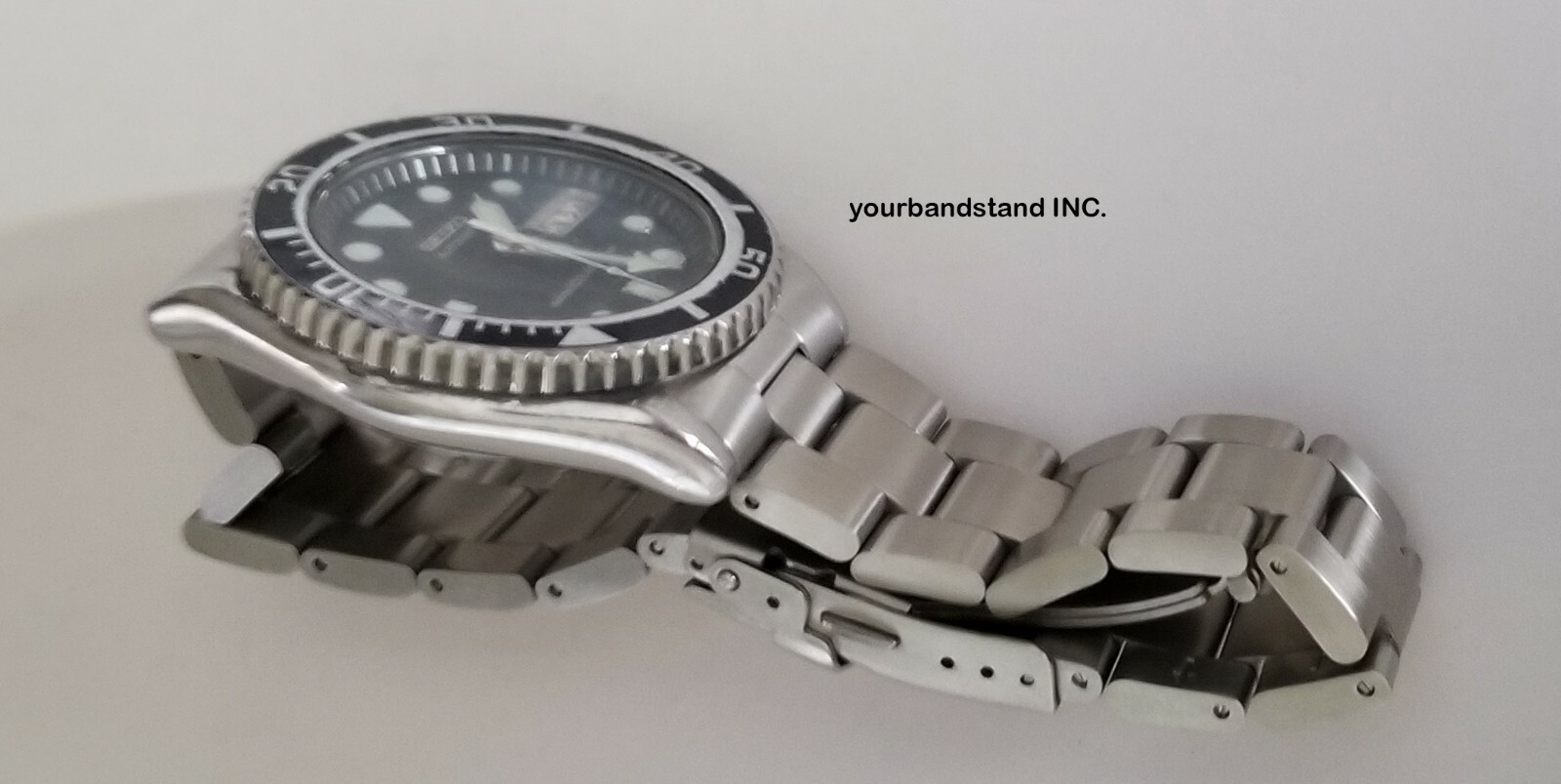 22mm CURVED STAINLESS STEEL OYSTER BRACELET FIT SEIKO SKX031 7S26-0040