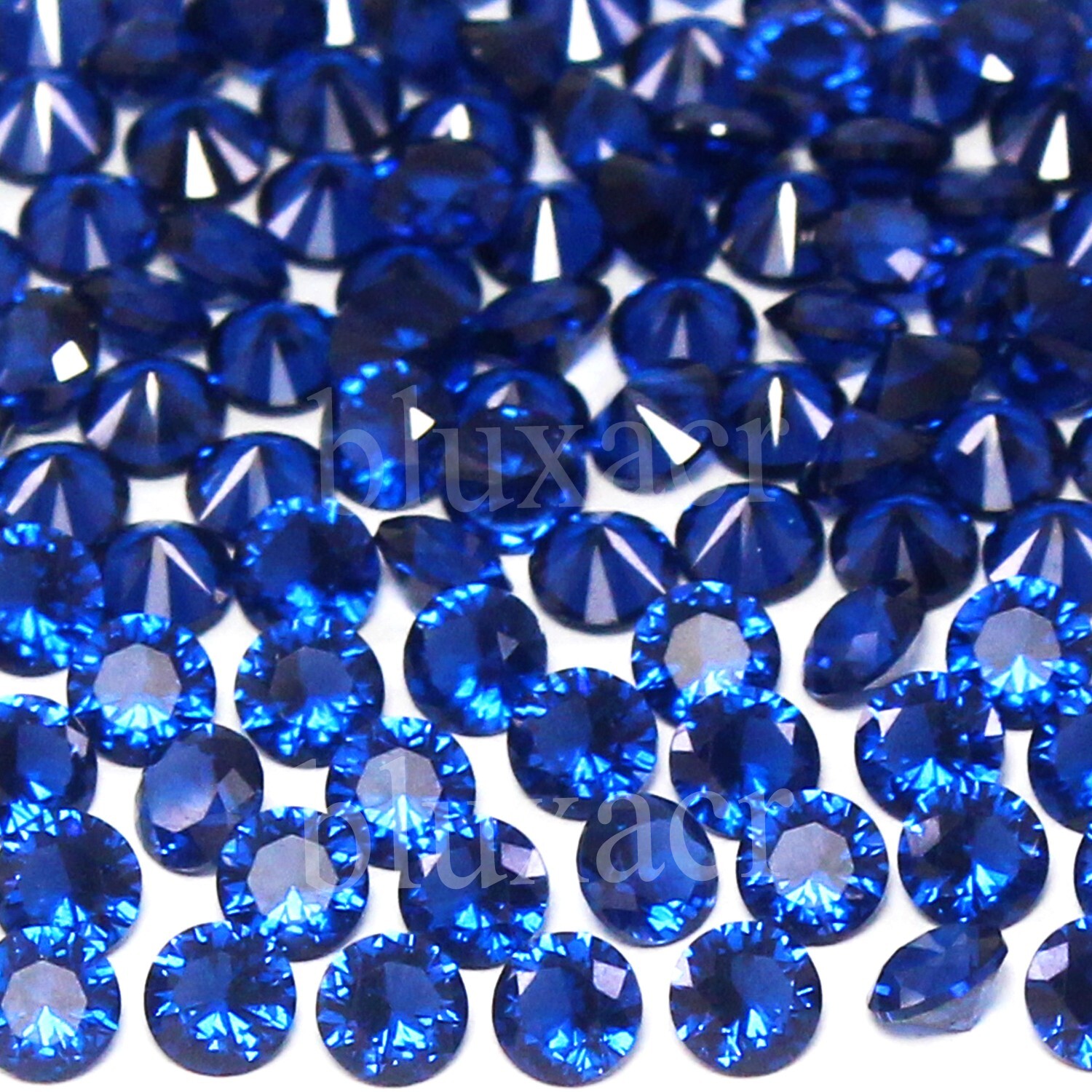 Certified Natural Ceylon Blue Sapphire 2.50 MM Round Stunning Gemstone 100 Pcs