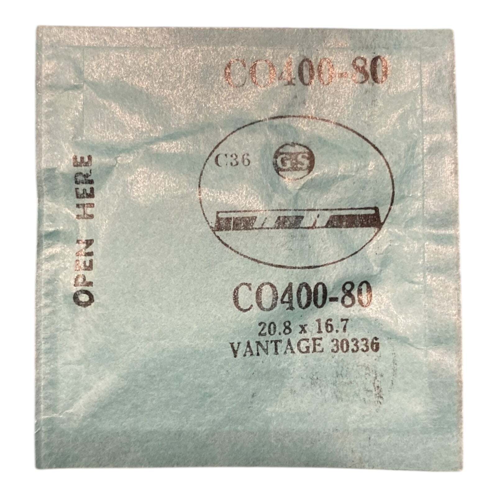Germanow-Simon Mach (GS) CO400-80 Watch Crystal 20.8×16.7 NOS Part Vantage