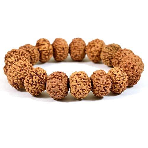 7 Mukhi Rudraksha/Seven Faced Rudraksh Bracelet for Men & Women (Wood,Brown)