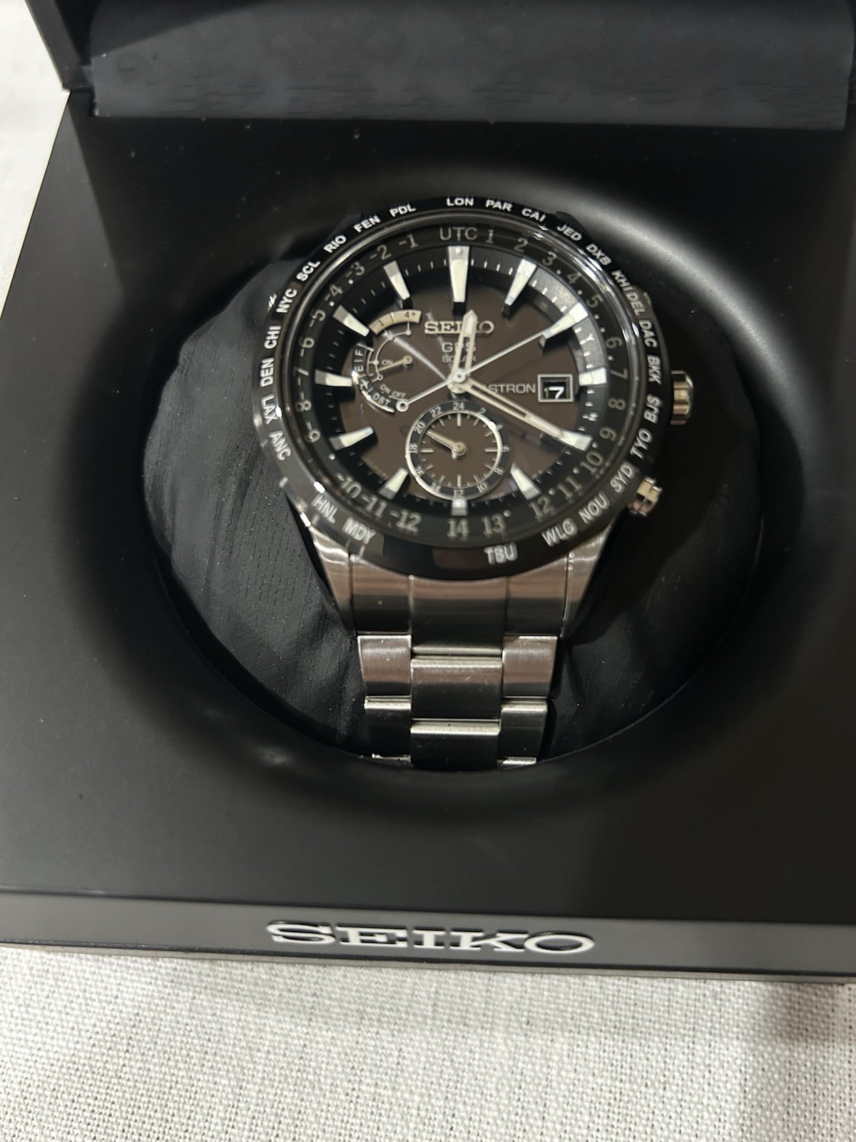 SEIKO Astron GPS Solar Radio Solar Watch Men’s . With Box And Manual
