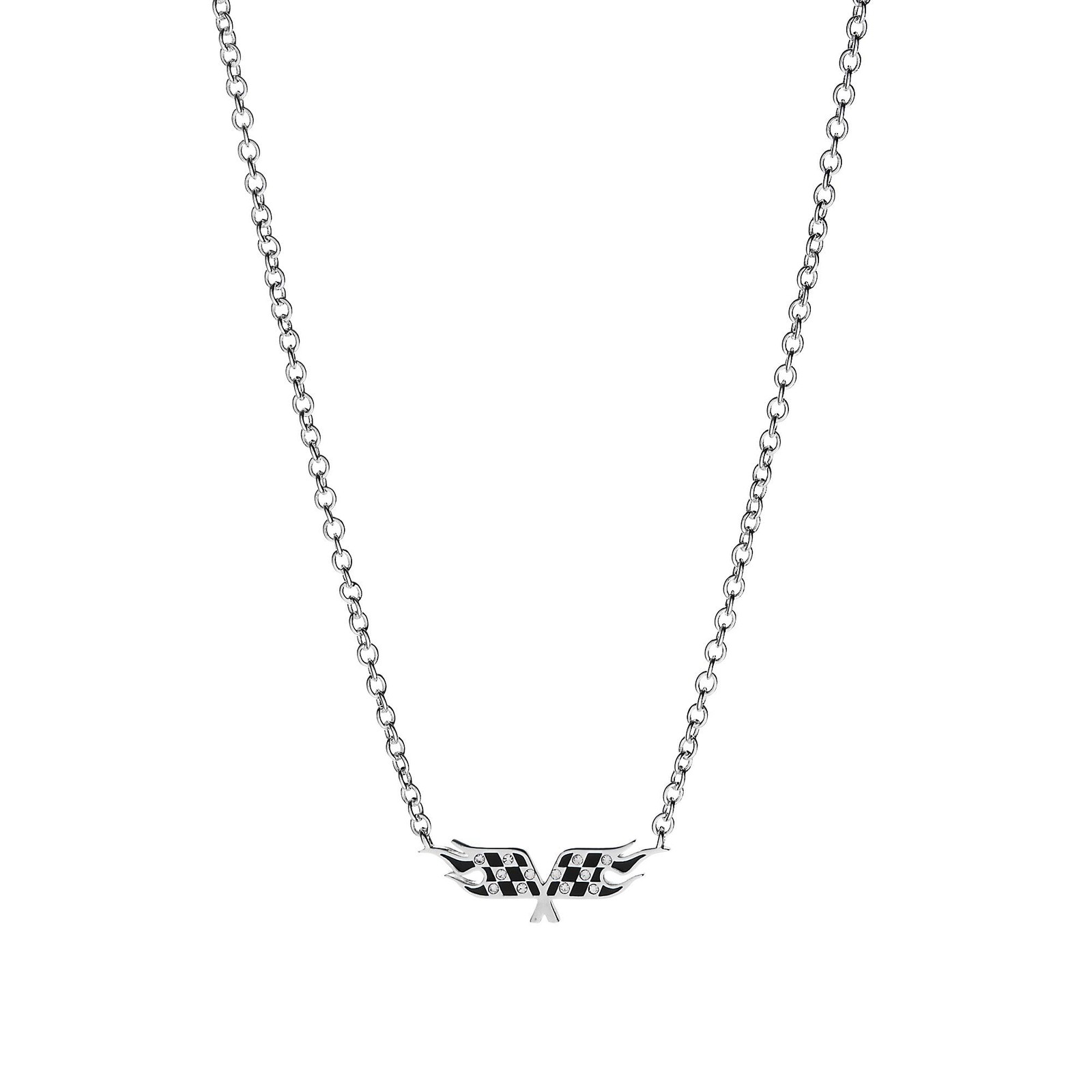 Alex and Ani Hot Wheels™ Checkered Flag Necklace – Car Necklace for Women, B…