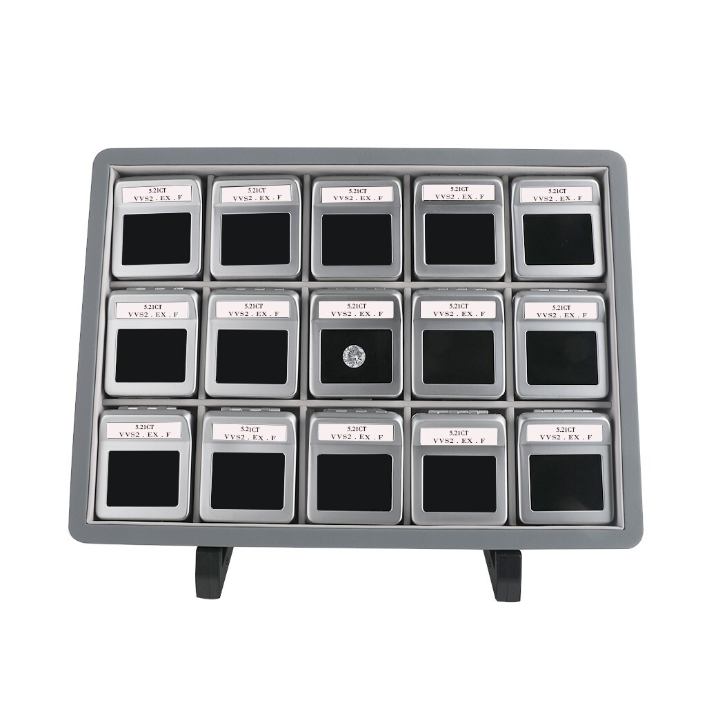 GemTrue Diamond Display Box Set with logo inter-changeable stone details card