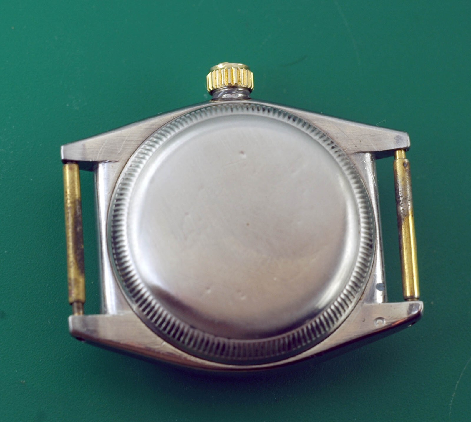 Vintage 1945 Rolex BubbleBack Oyster Perpetual Pink Gold Bezel Ref. 3372