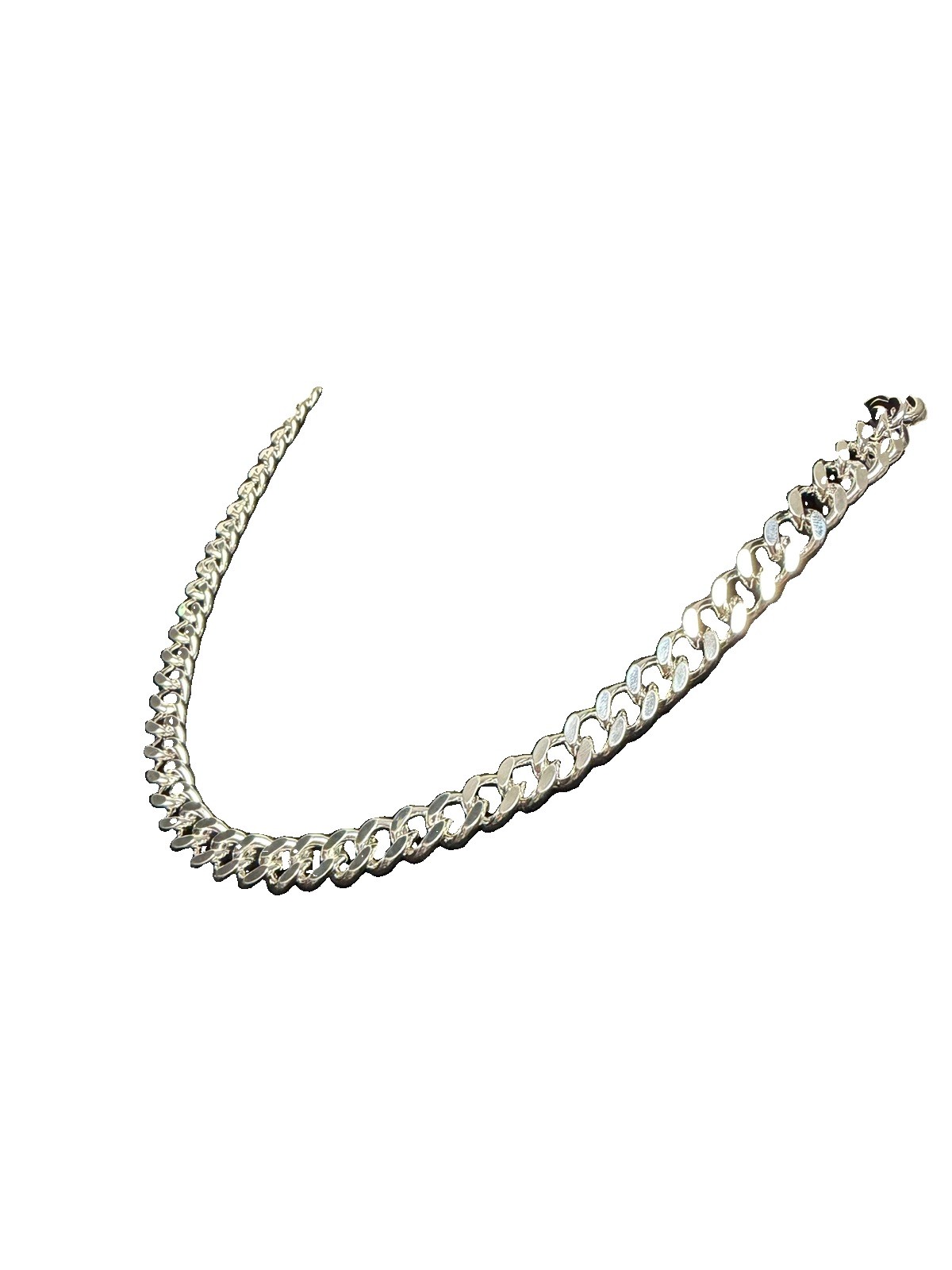 Cuban Link Curb Chain 925 Silver 22” 10MM 78.5G Signed