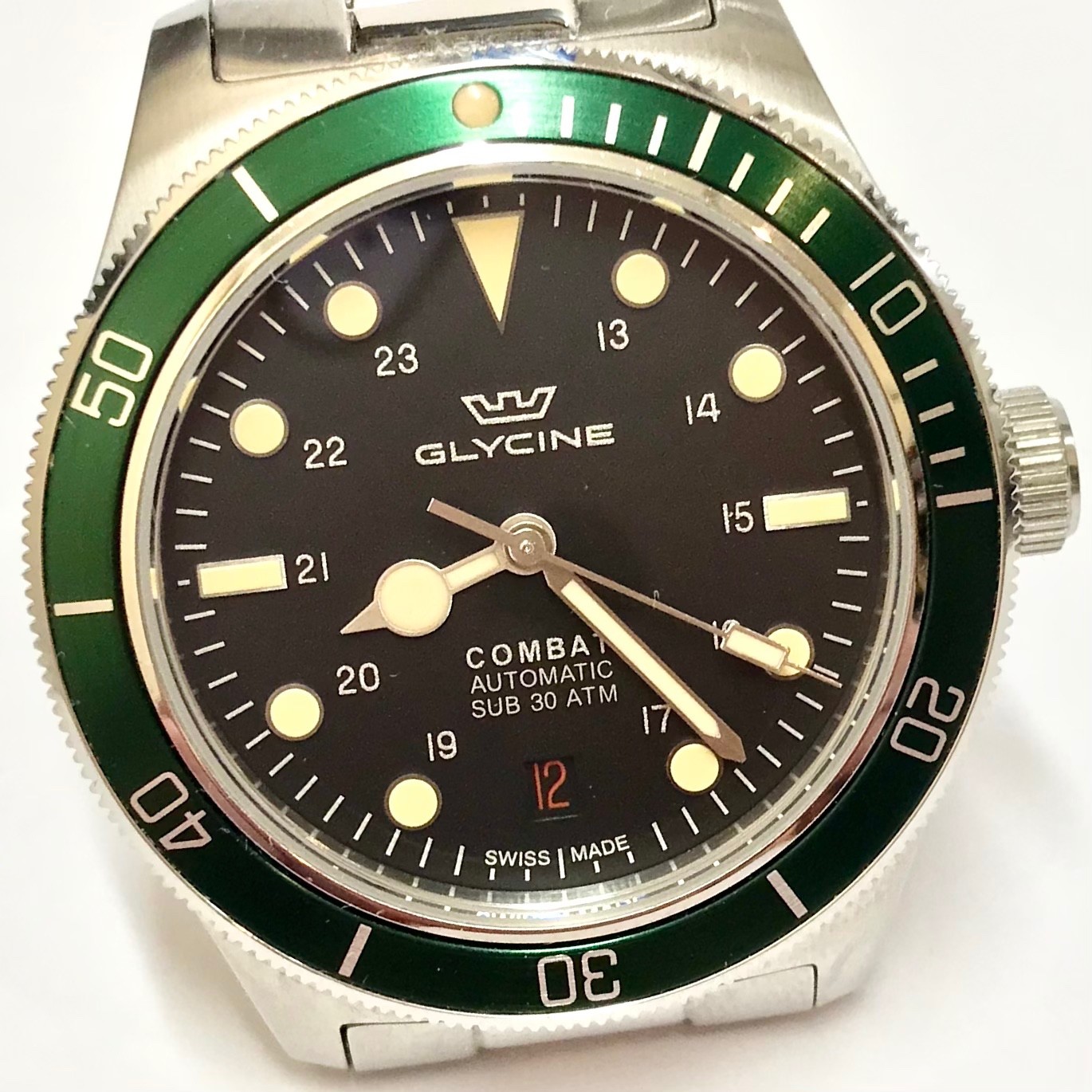 Glycine Combat Sub GL0404 Automatic Set 39mm WR300 Sapphire Mens Military