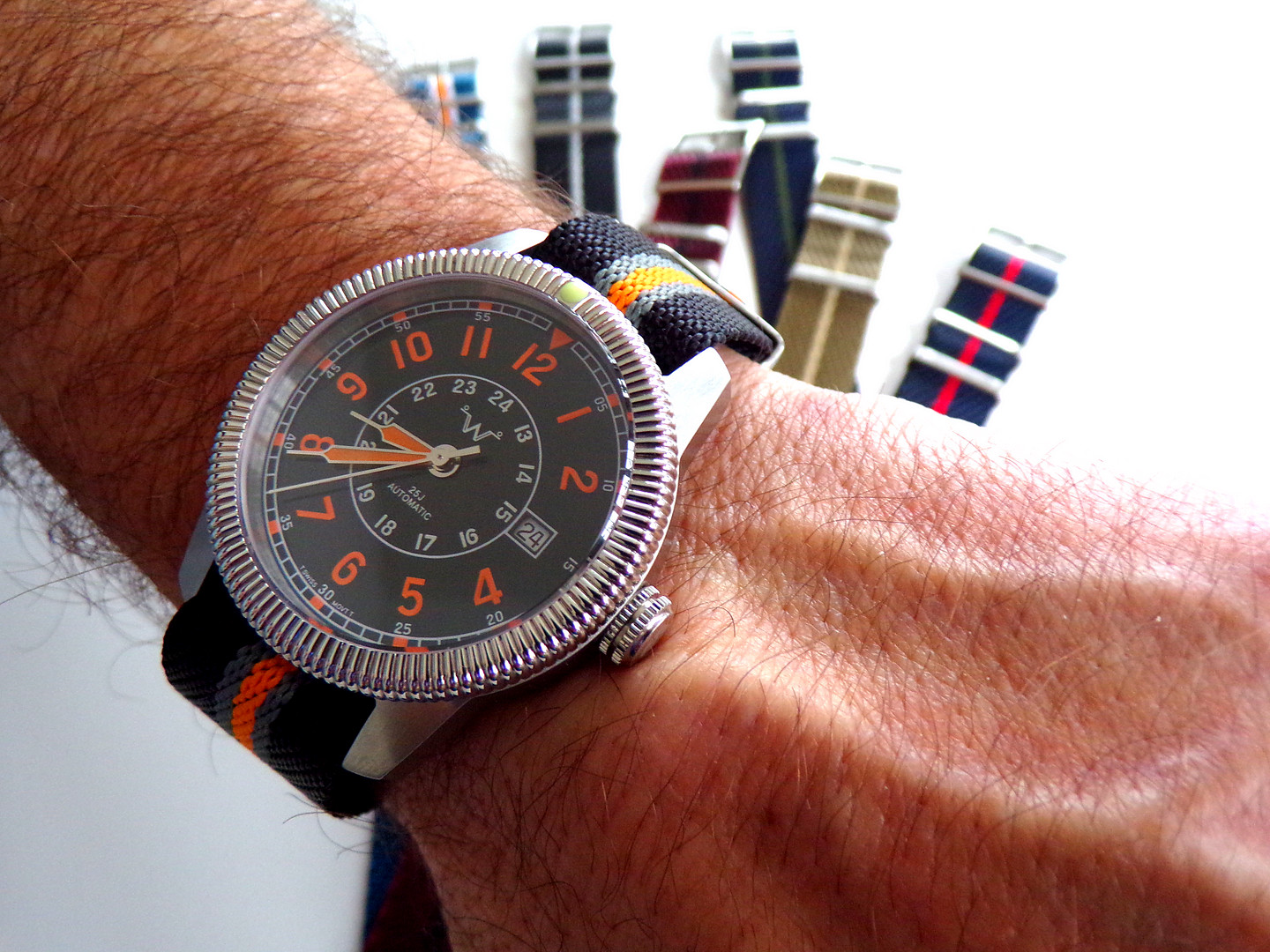 NATO ® 1pc Single Pass Twill Slant nylon RAF watch band Military strap IW SUISSE
