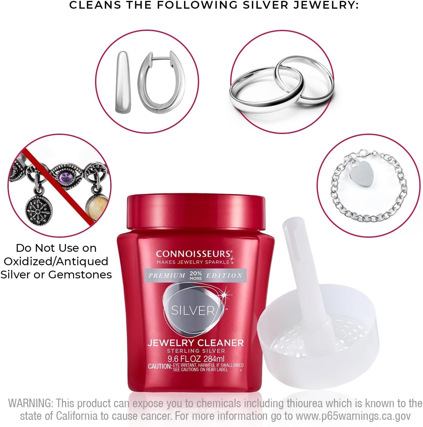 Dazzling 9.6oz Jewelry Cleaner – Non-Toxic Silver Treatment for Radiant Shine