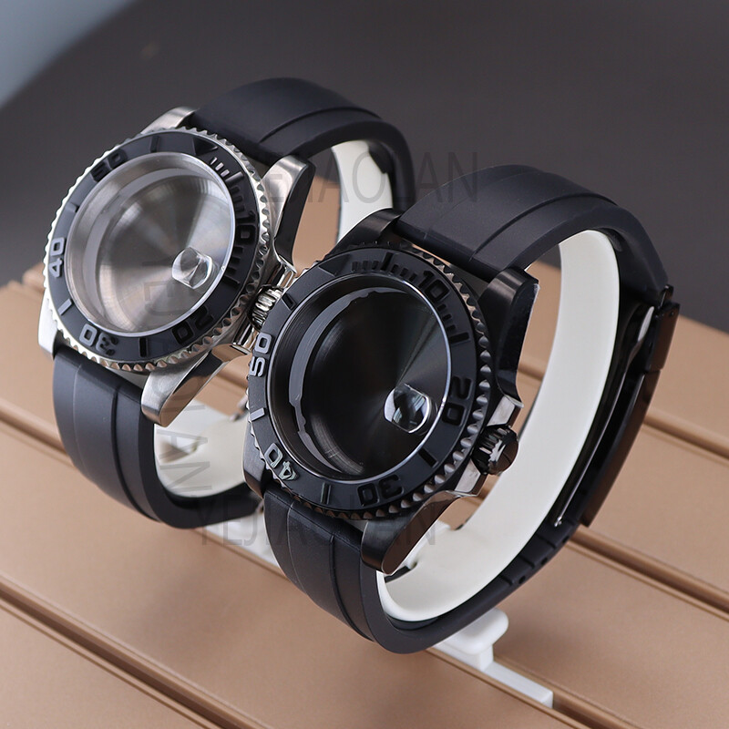 For Seiko Nh36 Stainless Steel 40mm Watch Cases nh35 Strap yacht Ceramic Bezel