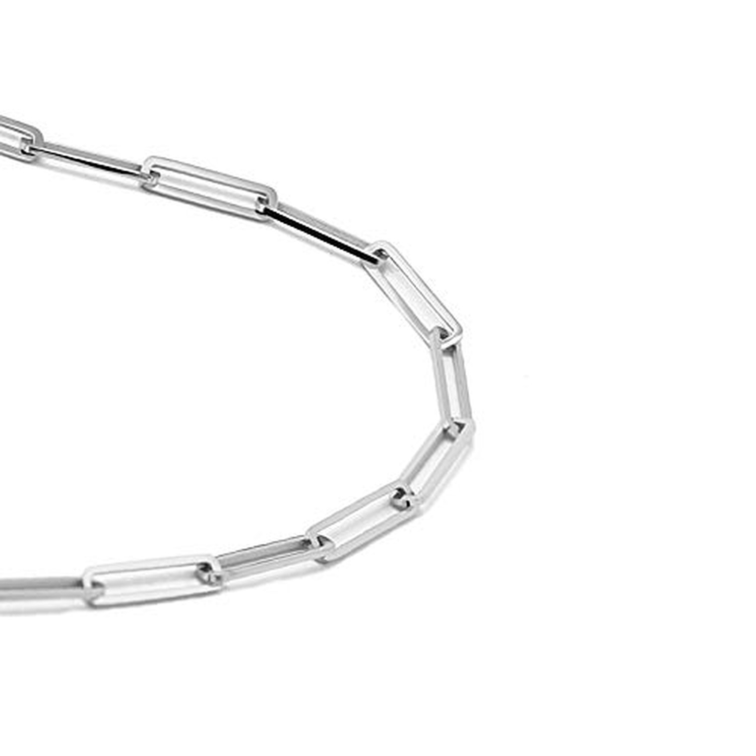 PORI JEWELERS 925 Sterling Silver 3mm Paperclip Chain Necklace for Women – Ch…