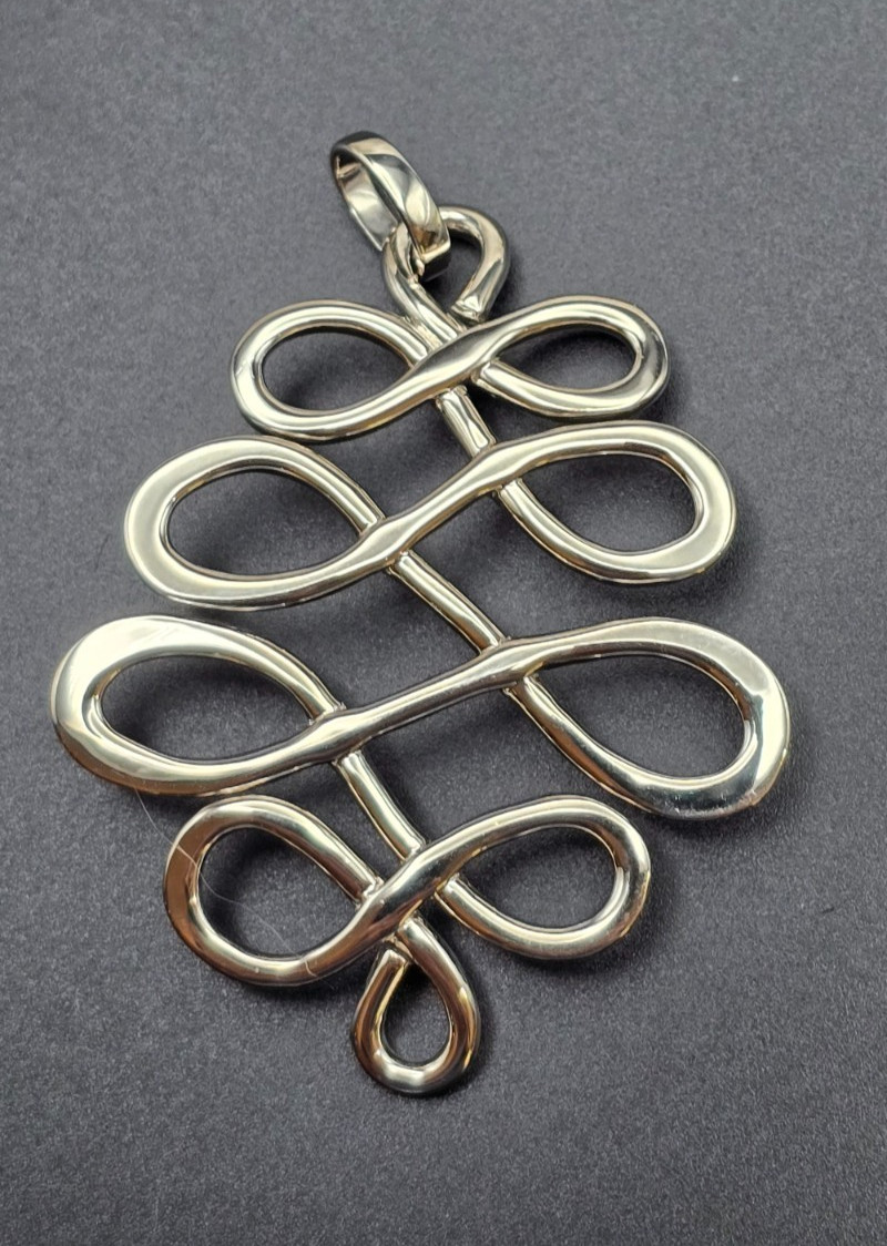 Vintage Sterling Silver Robert Lee Morris Studio Infinity Swirl Pendant