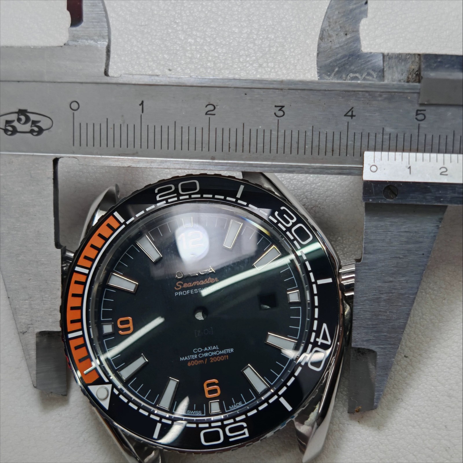 DIY Watch Part Kit for 8215 Seamaster 600 44mm Watch Case+Dial+Hands+Strap