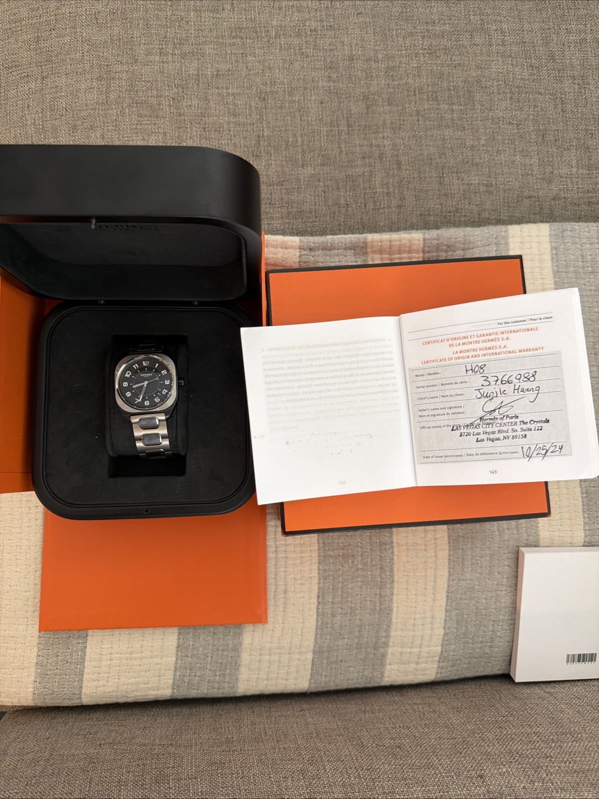 HERMES H08 Black Dial Automatic Watch (W049430WW00)