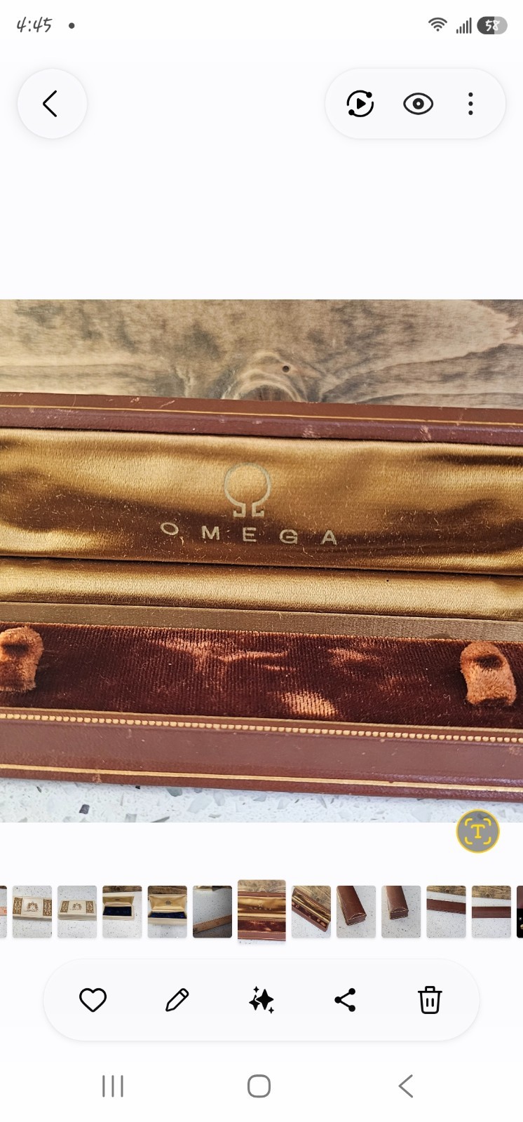 Omega Vintage 1939 Presentation Watch Box Classic Luxury 8390