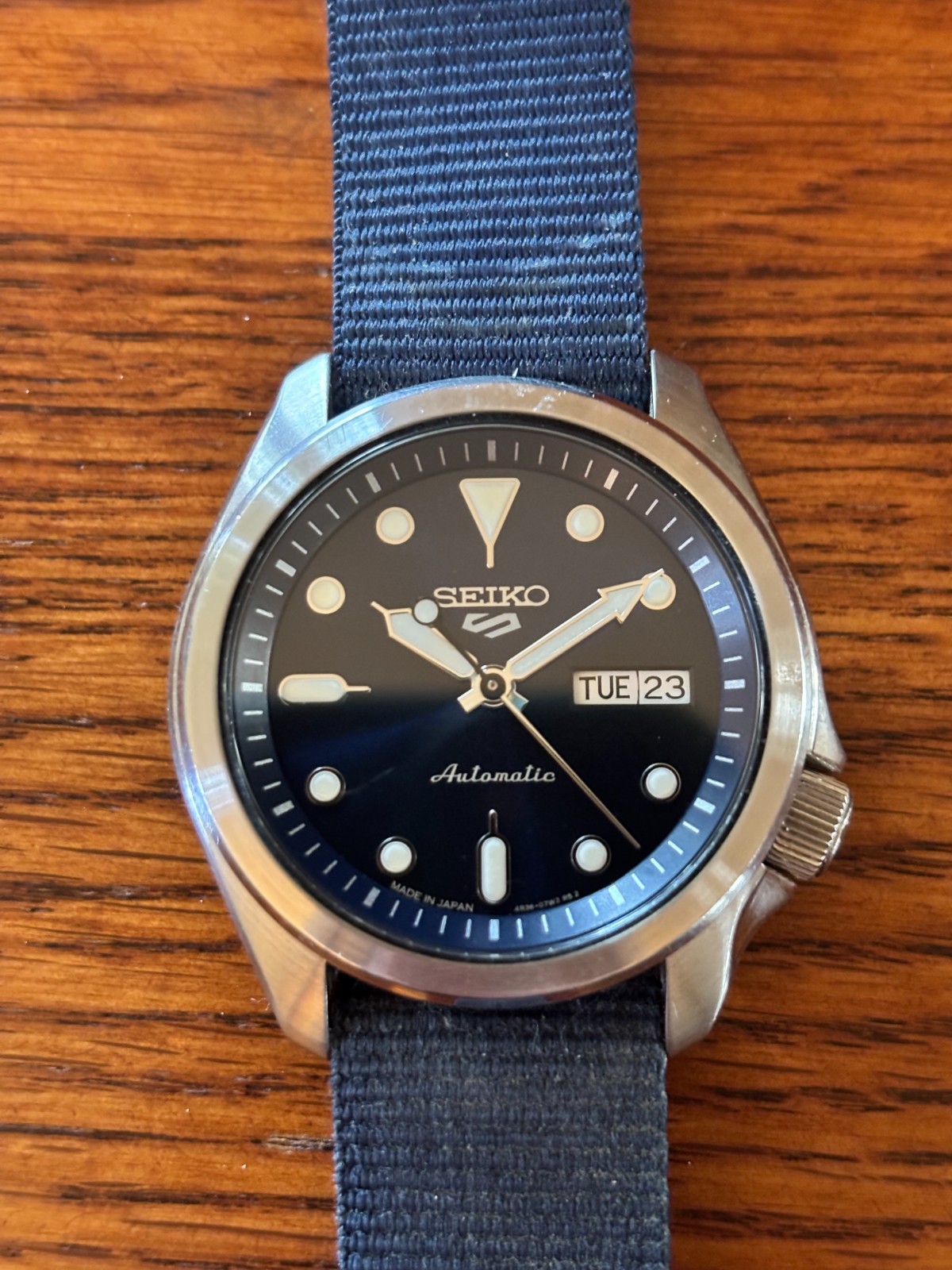 Seiko 5 Blue Automatic Sports 40mm with Nato strap