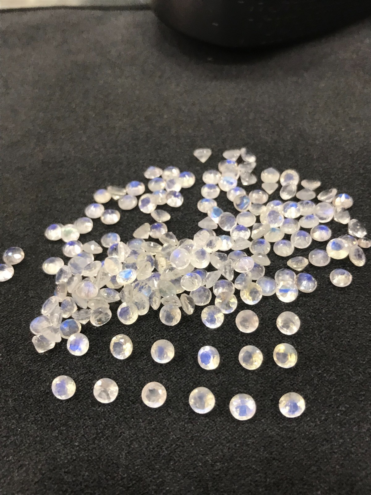 AAA Natural Rainbow Moonstone Round Cut Loose Gemstone For Making All Jewelry