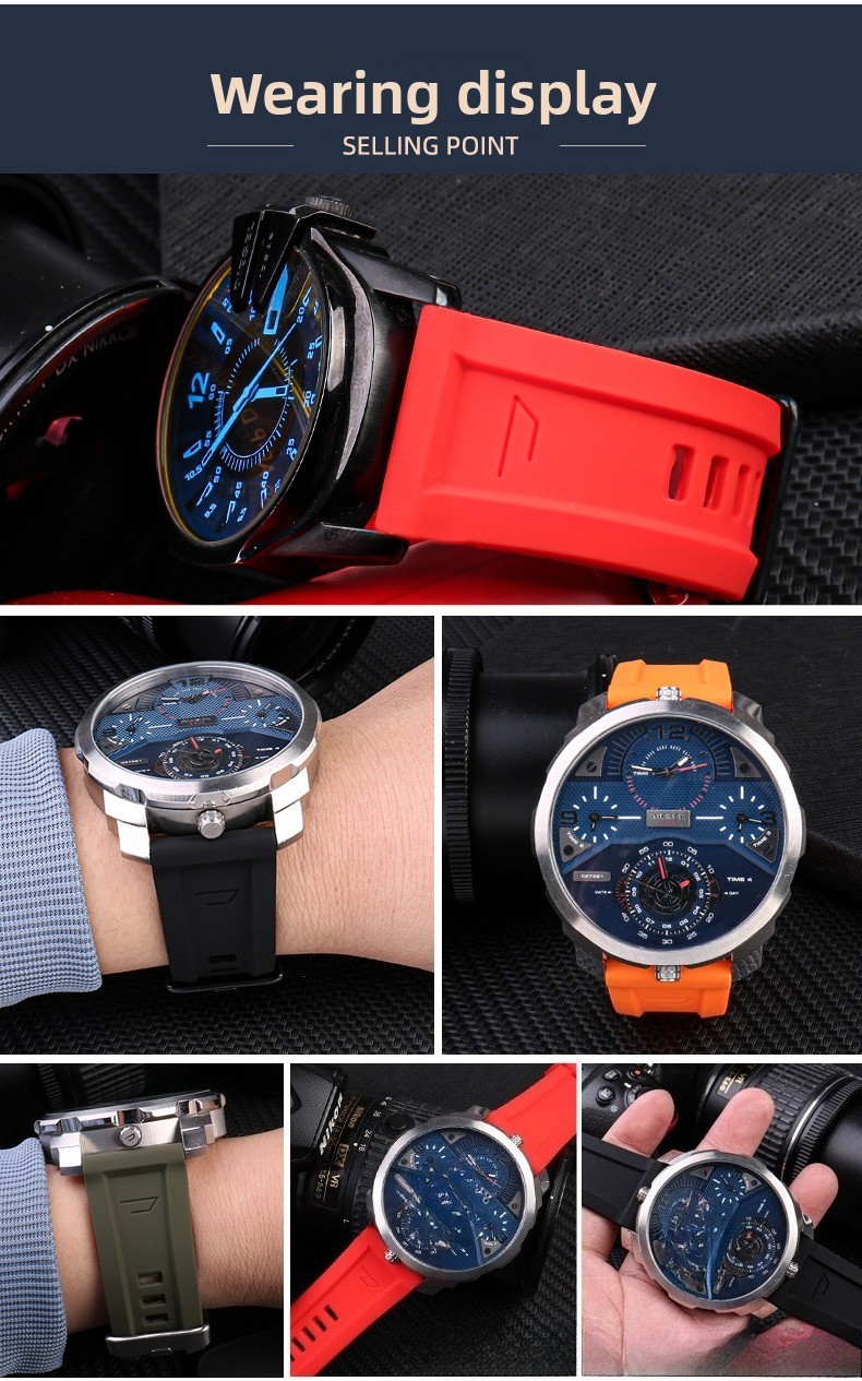 For Diesel DZ4318/4323/4283/4476 Waterproof Silicone Mens Watch Strap 24 26 28mm
