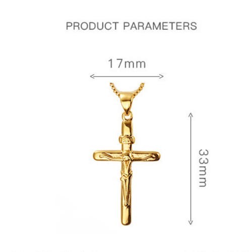 Stainless Steel Jesus Christ Face Crucifix Cross Pendant Necklace Couple Gift