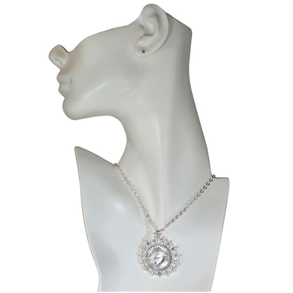 Kirks Folly Starlight Goddess Dream Angel Necklace silvertone