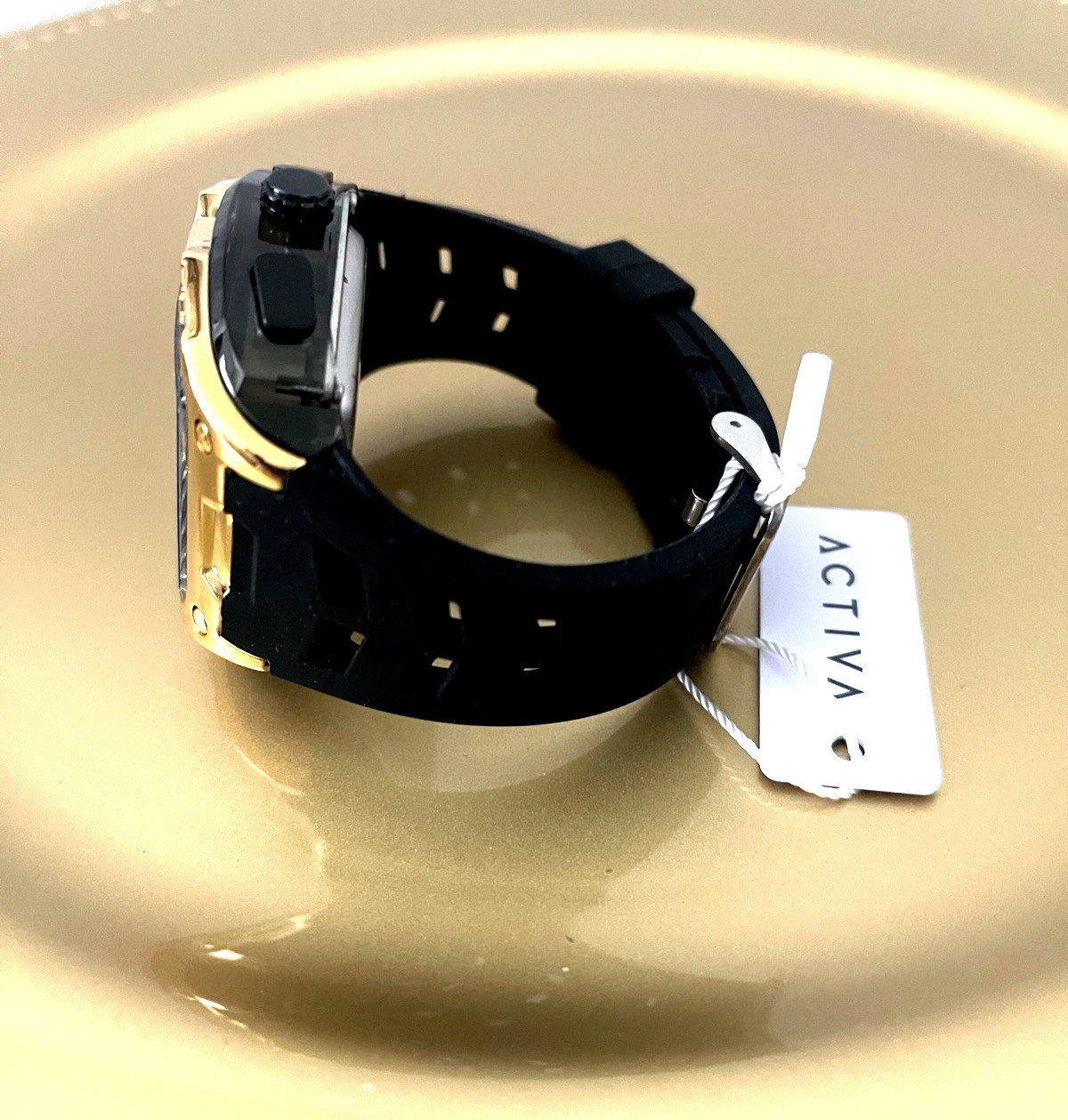 Activa X Invicta ACW8131-005 Men’s Digital Analog Watch 50mm Black Gold New