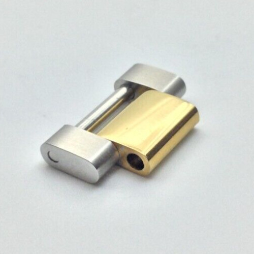 TOP QUALITY 15.5MM CNC FORGED TWOTONE HALF-LINK FOR ROLEX GMT DATEJUST SUB SHINY
