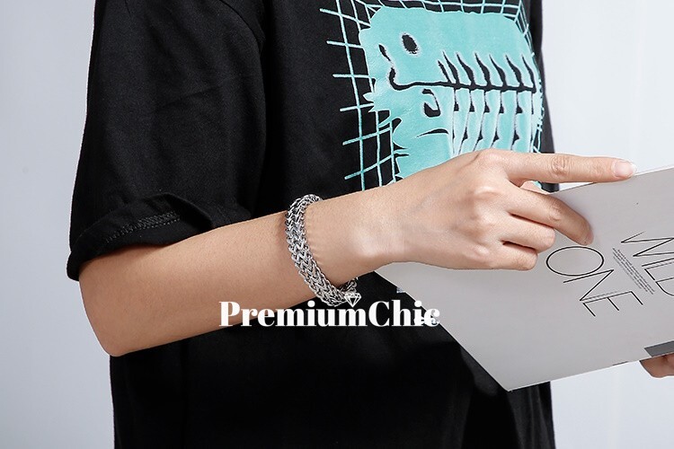 Unisex Stainless Steel Mesh Bracelet Wristband w Magnetic Clasp
