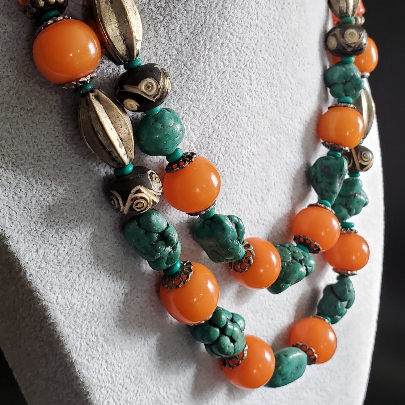 New Bohemian Boho Lot of 2 Necklaces 19 to 22 in. World Market Exclusive India
