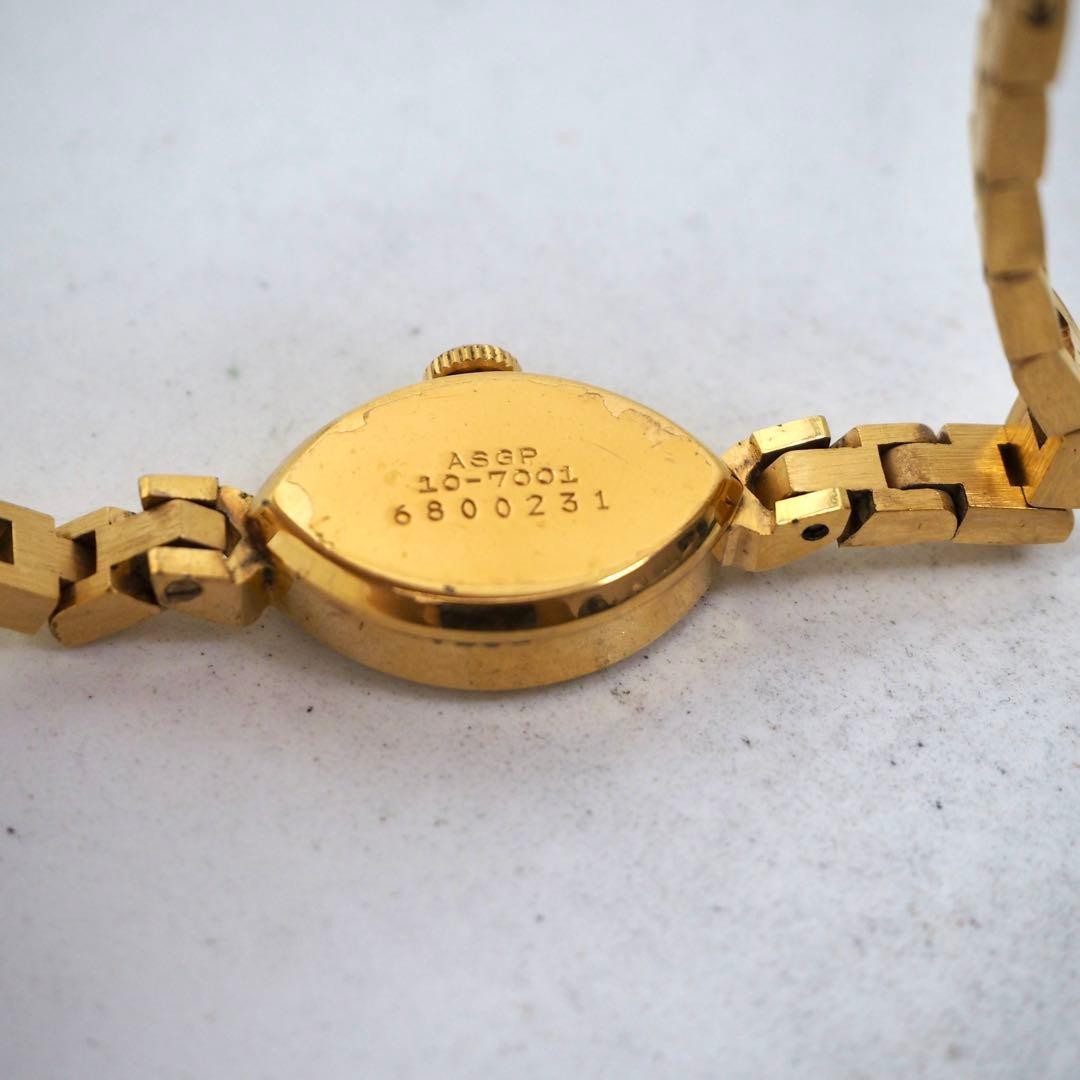Seiko ASGP 10-7001 Solar Gold Watch Manual Wind Japan Vintage 0716218