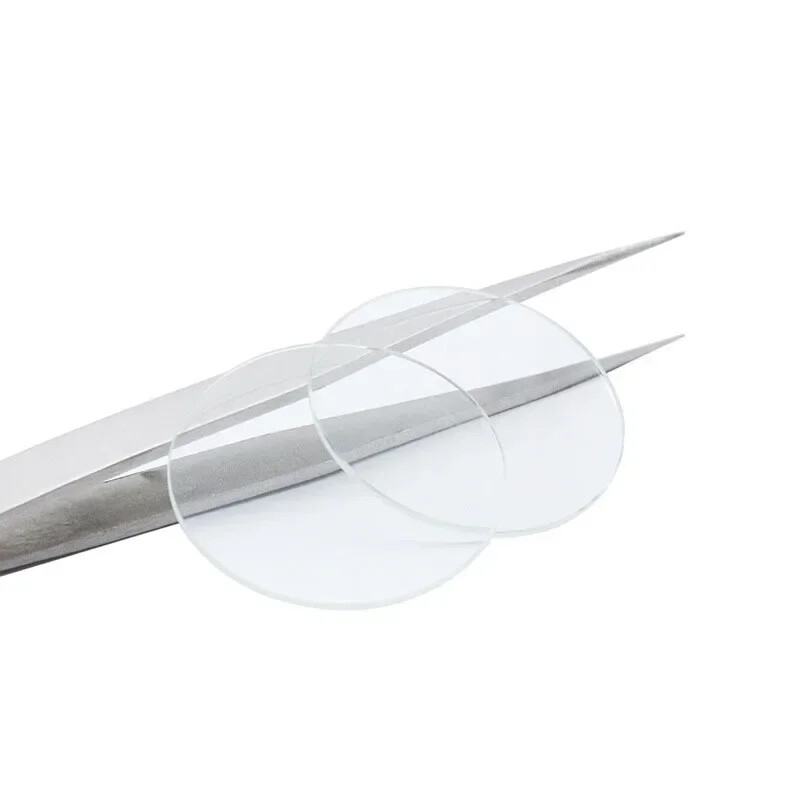 2X 1mm Flat Round Watch Glass Crystal 16-40mm Watch Lens Replacement Repair Kit
