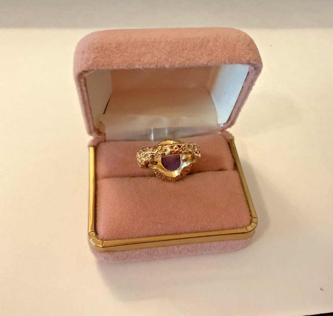 Star Ruby Weighing 15.60 CTW Set In 14K Yellow Gold Prong Setting