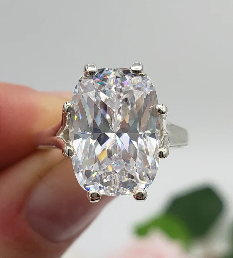 IGI Certified Lab grown/CVD Diamond Women Birthday Ring 14k Gold 6Ct Cushion Cut