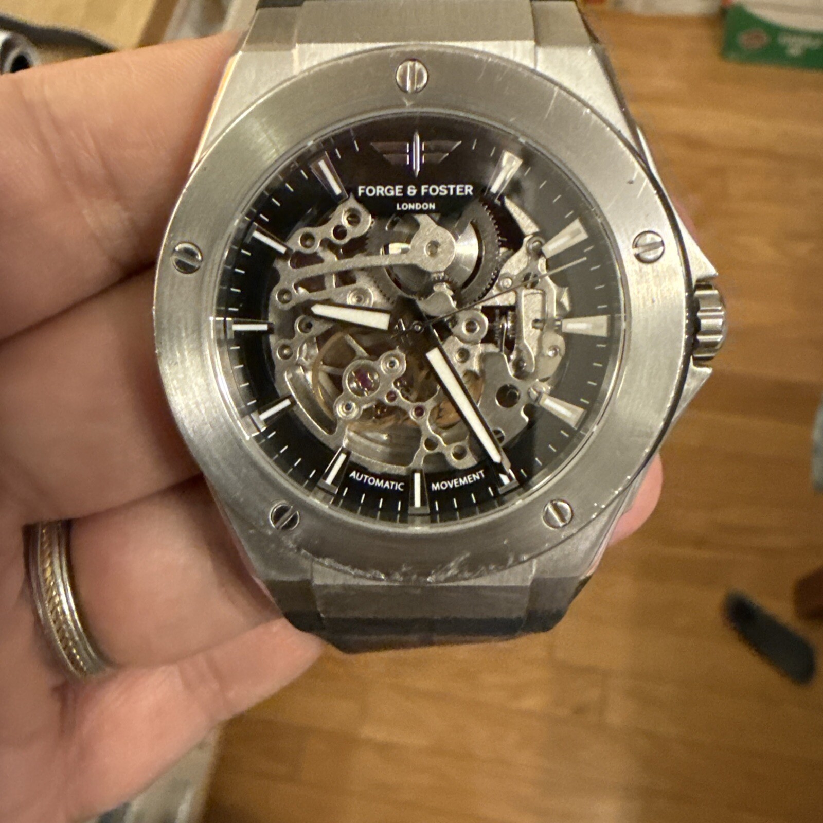 Forge And Foster Automatic 44mm Skeleton Men’s Watch Stainless Steel 316L Ghost