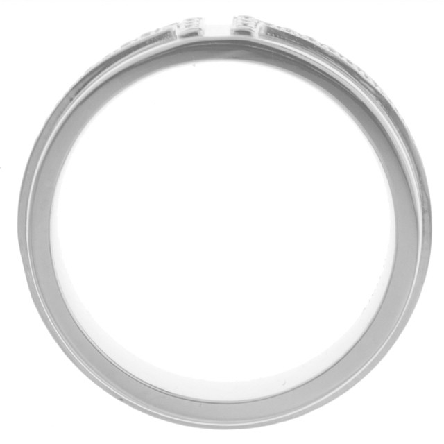 Tiffany & Co. T two narrow diamond ring K18 WG white gold 60151252 7820