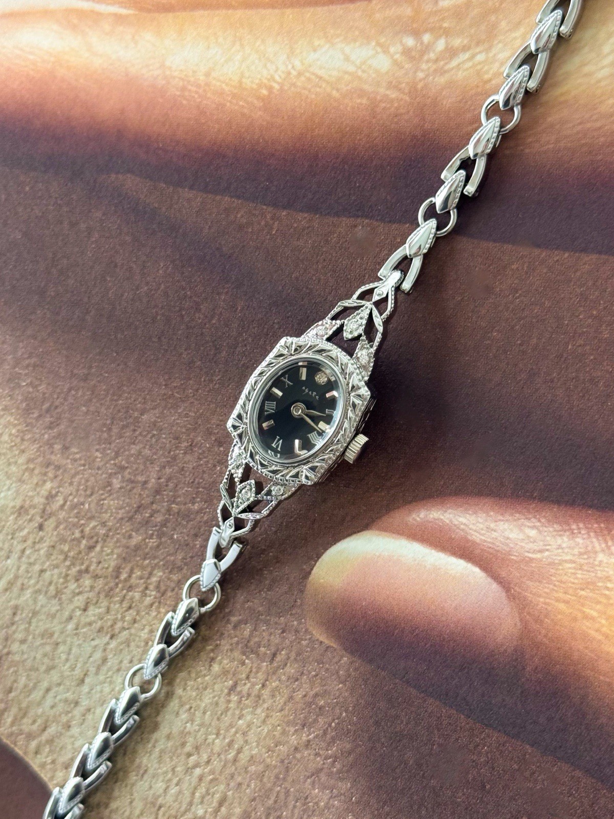 Silver Plated Art Deco Vintage Ladies Watch Victorian Style Dainty