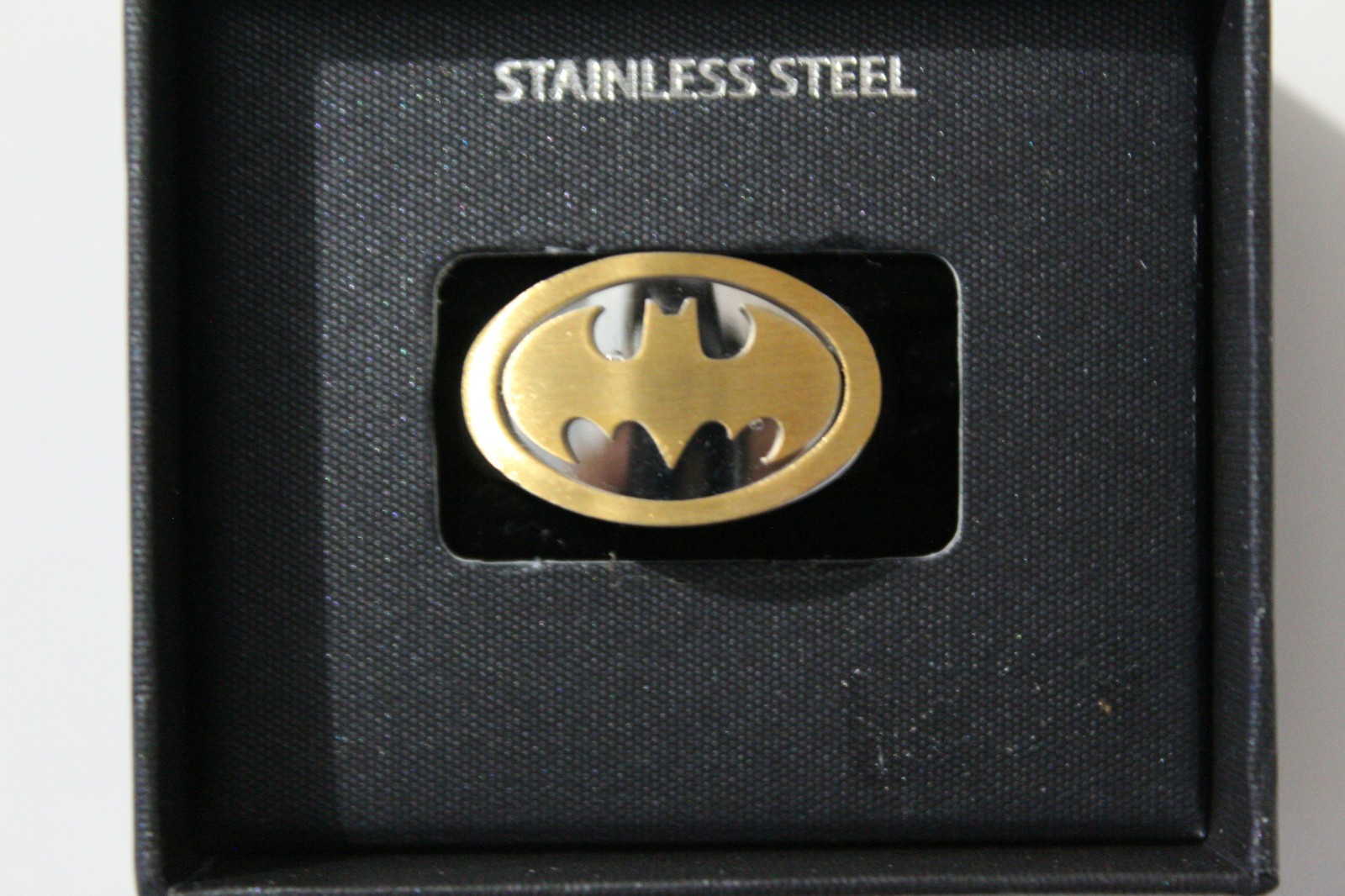 Batman Ring Stainless Steel (s18) DC Comics Batman Logo Warner Bros