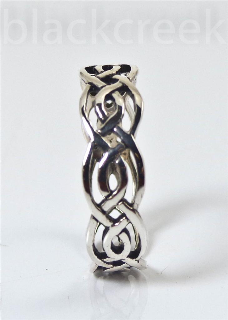 .925 Sterling Silver~ ~Celtic Infinity Band Size 4/5/6/7/8/9/10/11/12/13/14