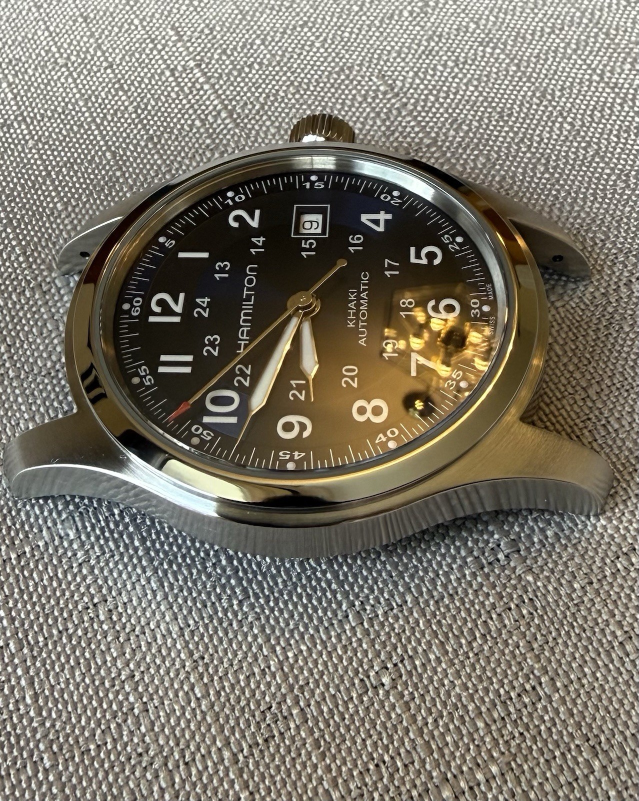 Hamilton Khaki Field Auto H70605540 Blue 42mm Full Set + Bracelet + 3 Straps