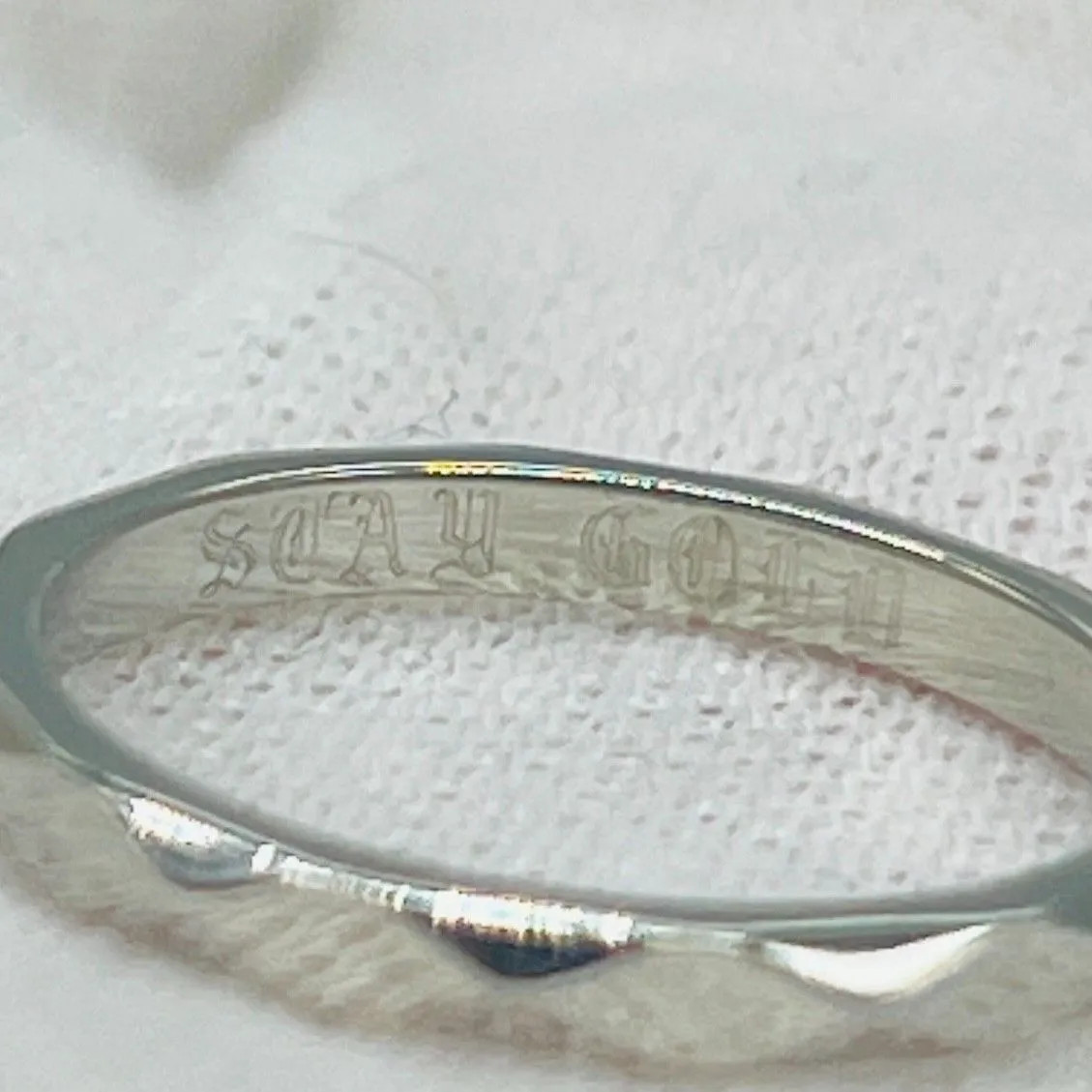 Boucheron Facette Ring Pt950 Platinum Silver Approx. US Size 3.25 (JP 5)