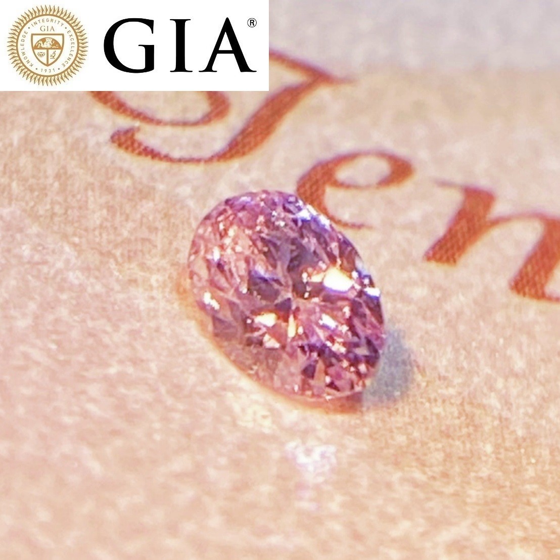 [jerseychou] Natural Fancy pink diamond 0.14 ct , Even, GIA