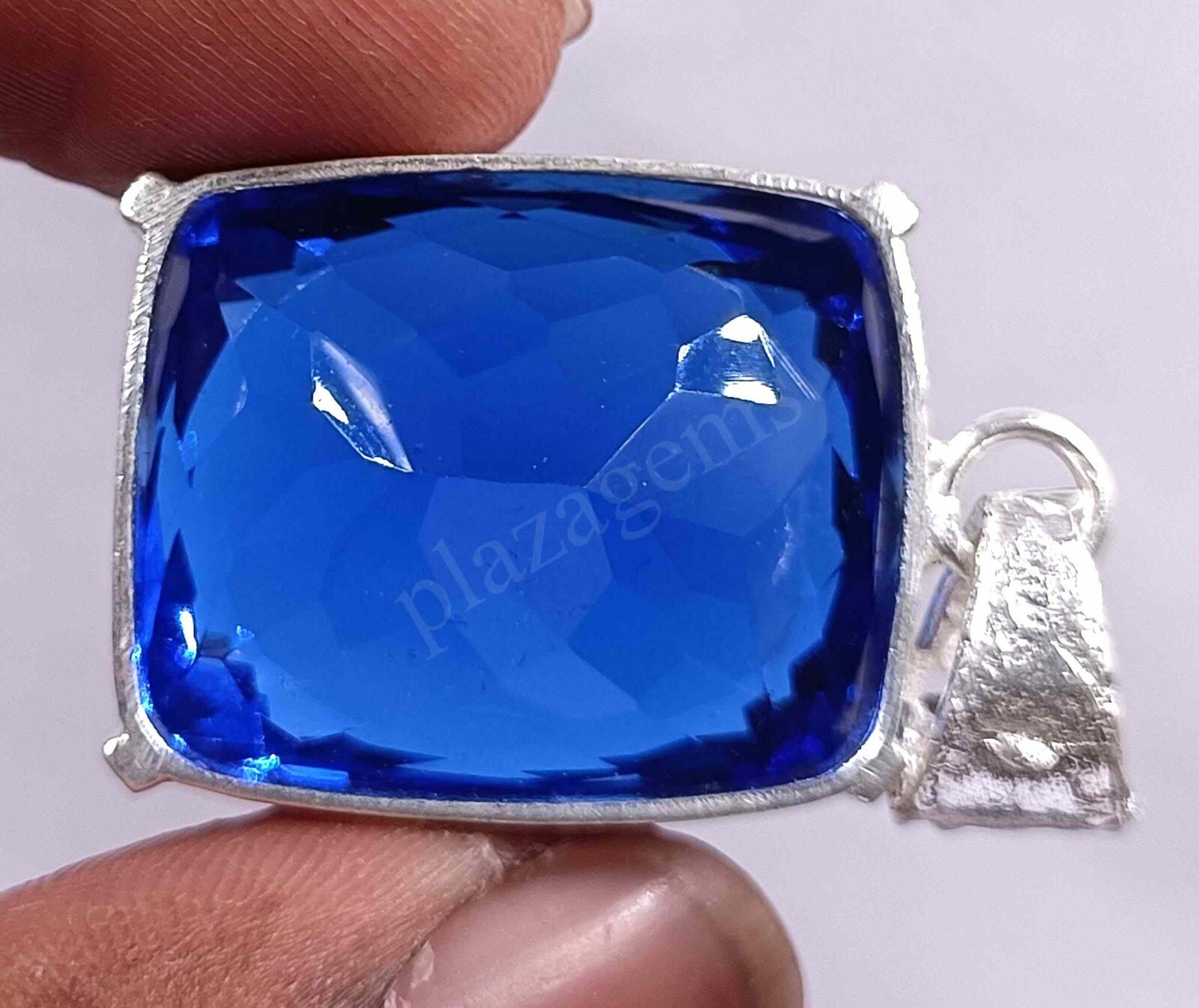 74.65 Ct Festive Big Sale EMERALD Cut Blue Topaz Certified NATURAL Gemstone 5ATM